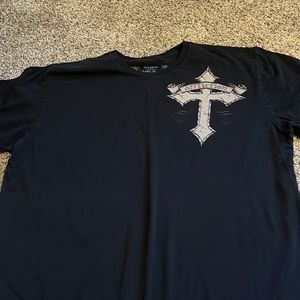 Affliction weathered T-shirt scull design